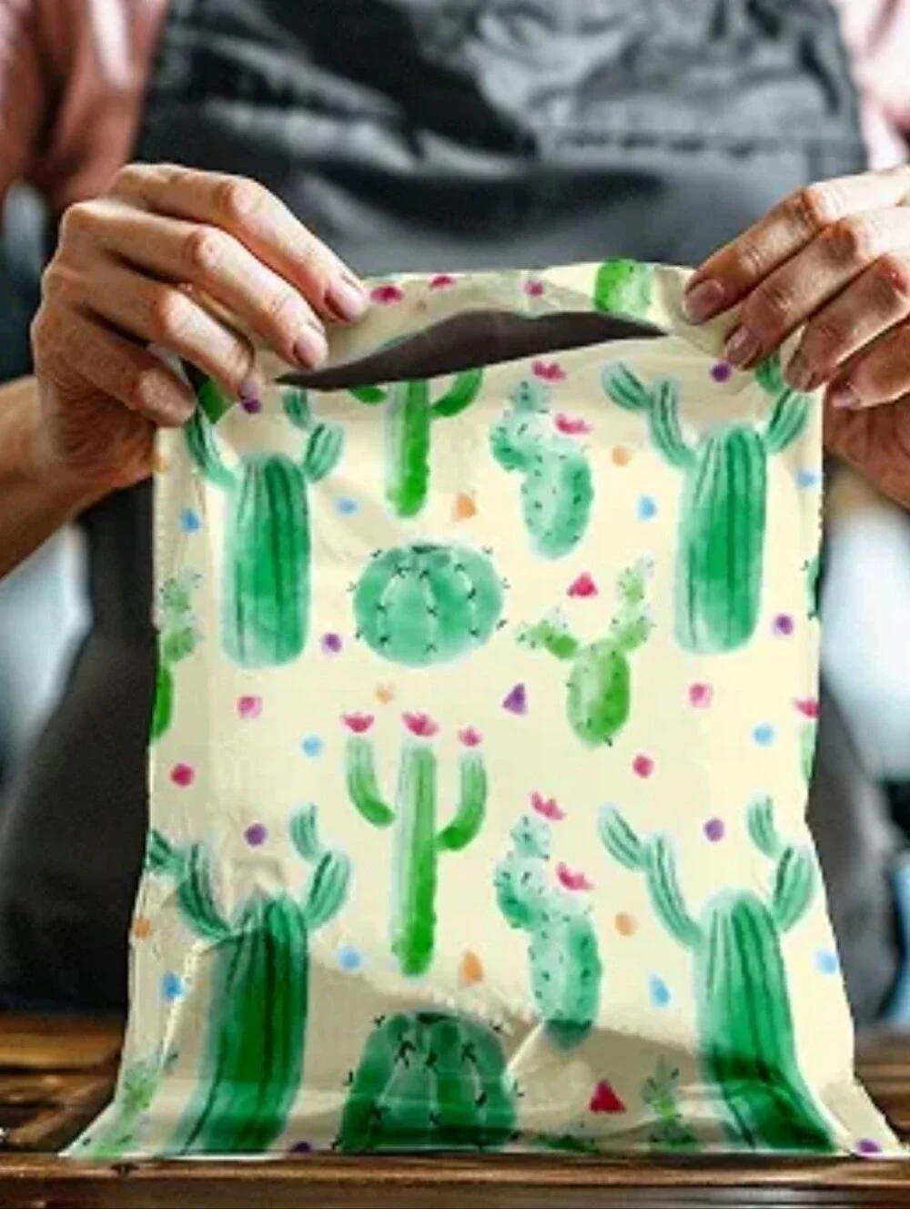 Cactus Print Polymailer Packages